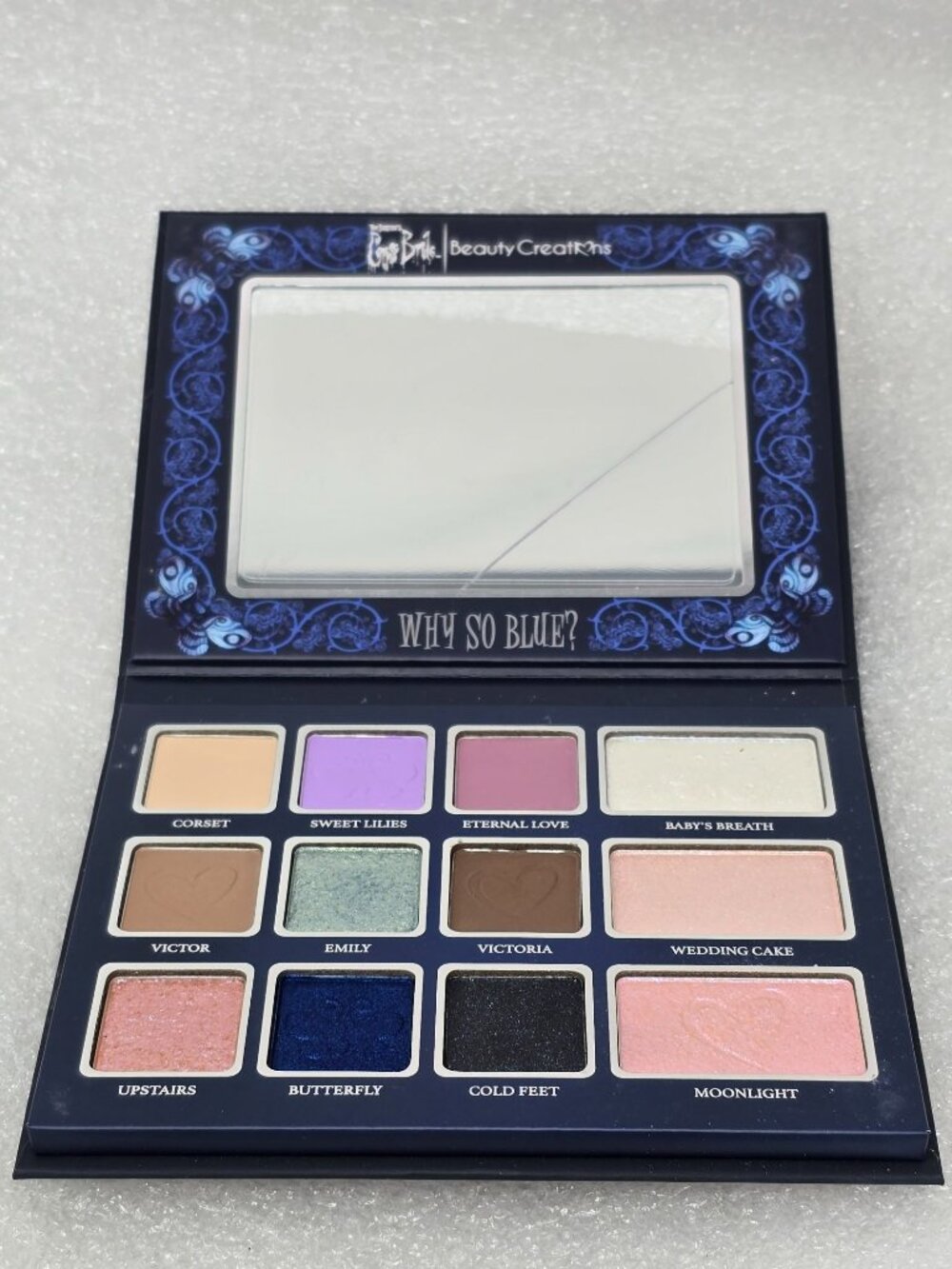 Tim Burton Corpse Bride Beauty Creations Why So Blue Multi-Use Palette 12 Shades